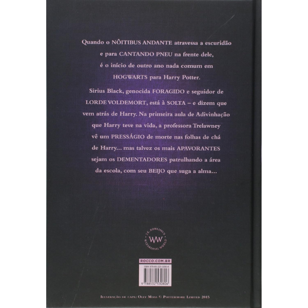 contracapa do livro harry potter e o prisioneiro de azkaban
