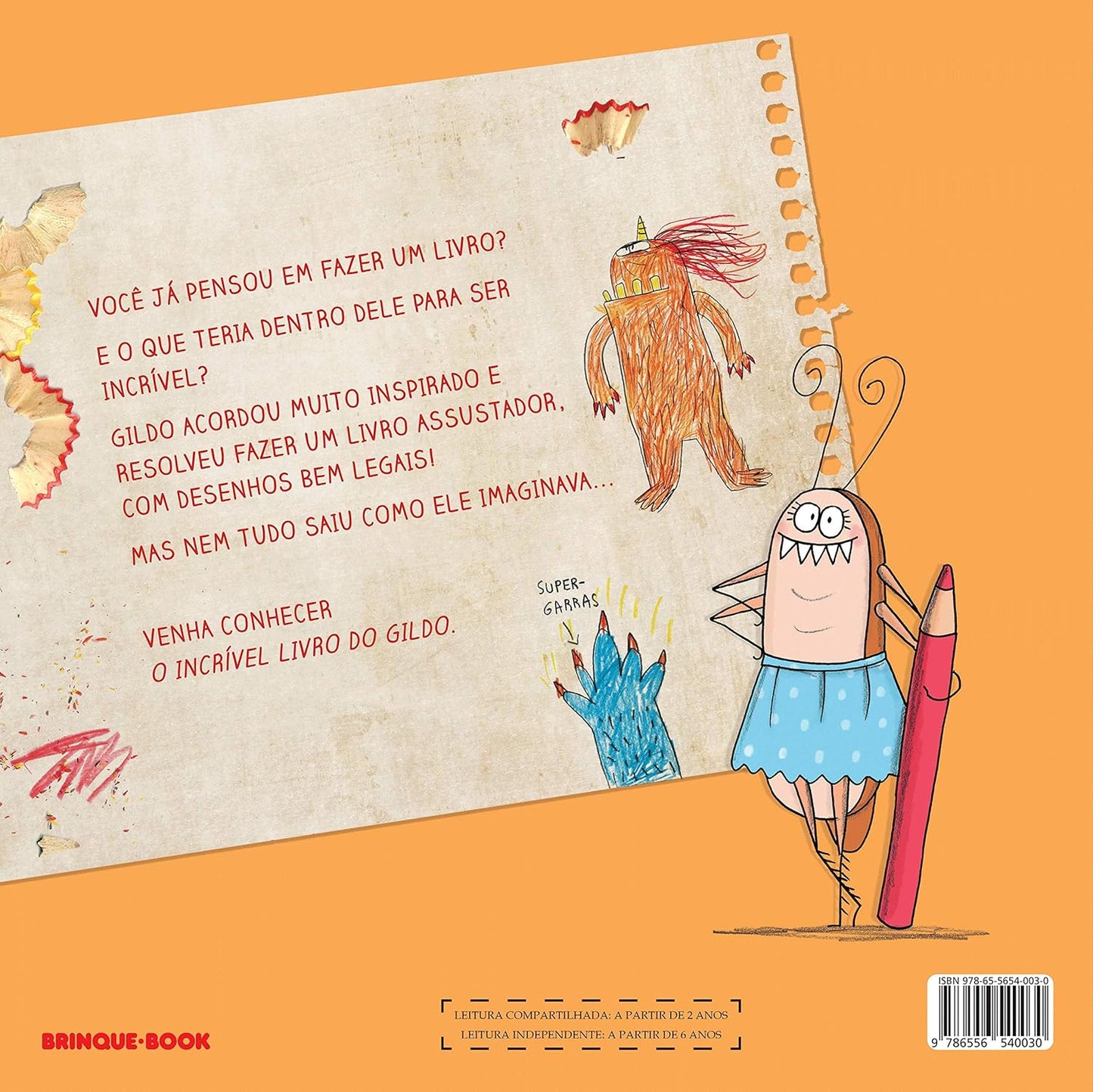 Contracapa do livro O incrível livro do gildo