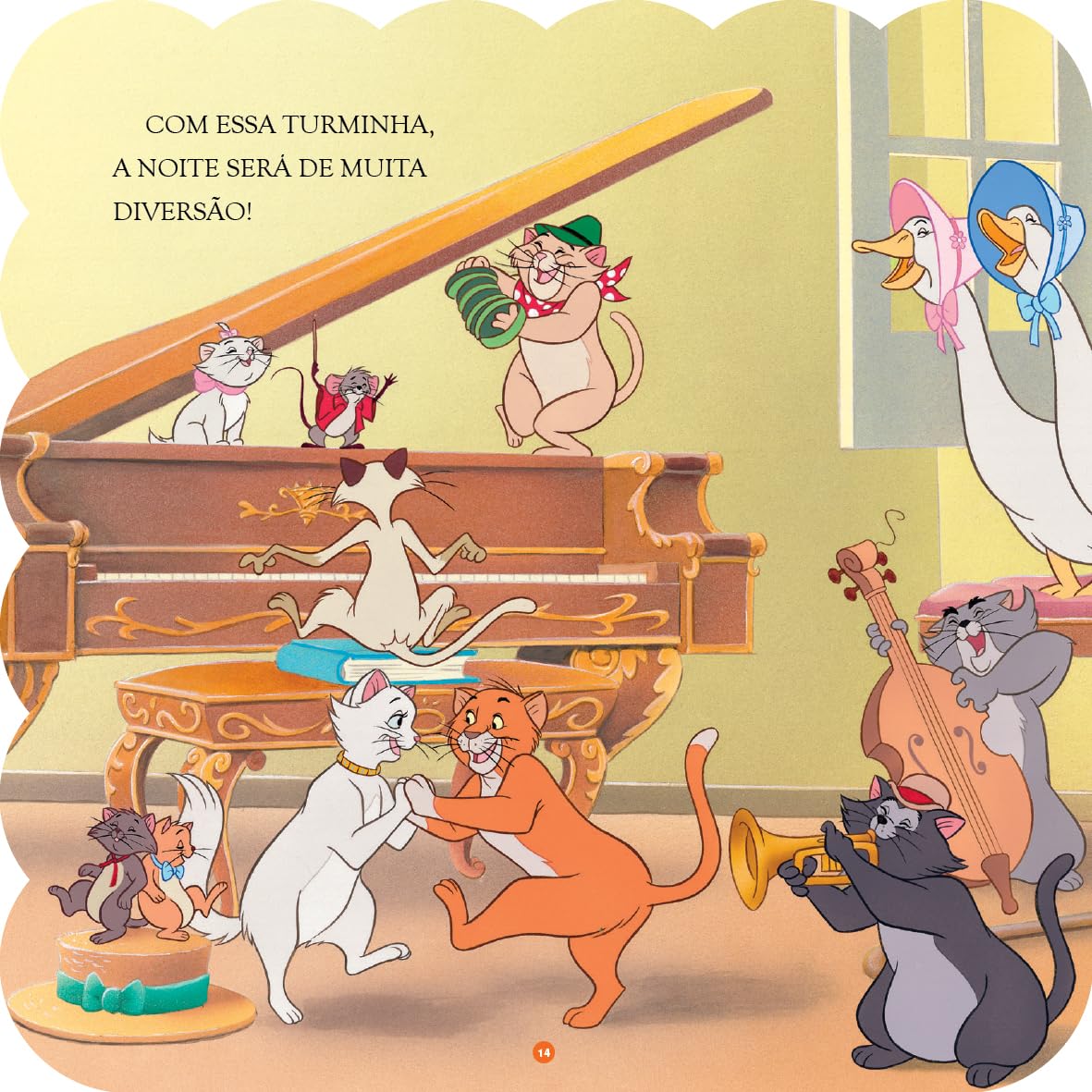 Página do livro Os Aristogatas