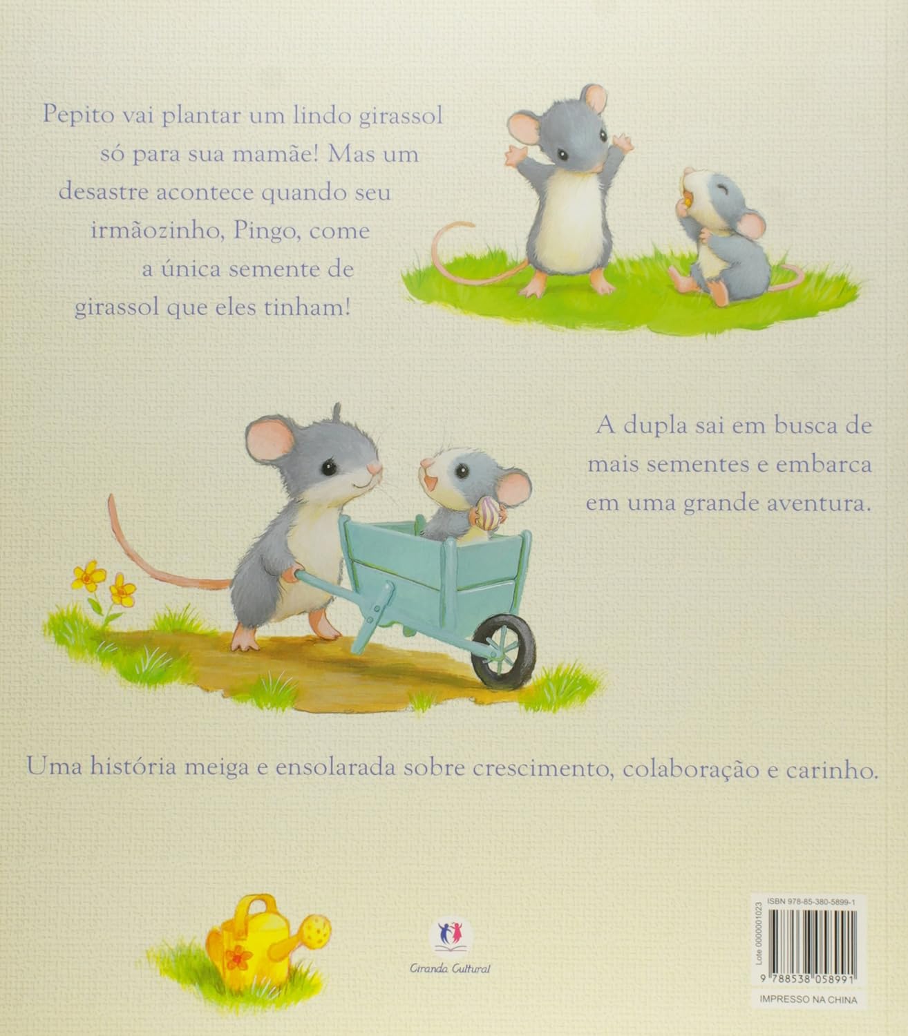 Contracapa do Livro Os pequenos girassóis da mamãe