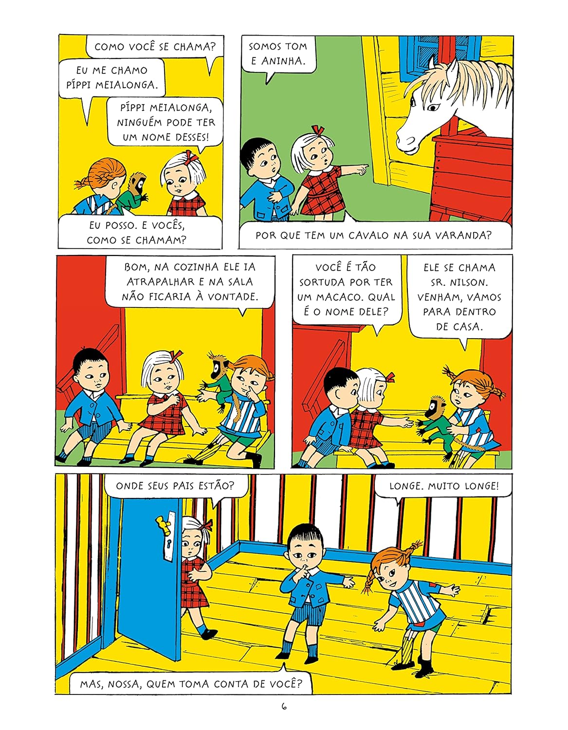 Páginas do livro Píppi Meialonga