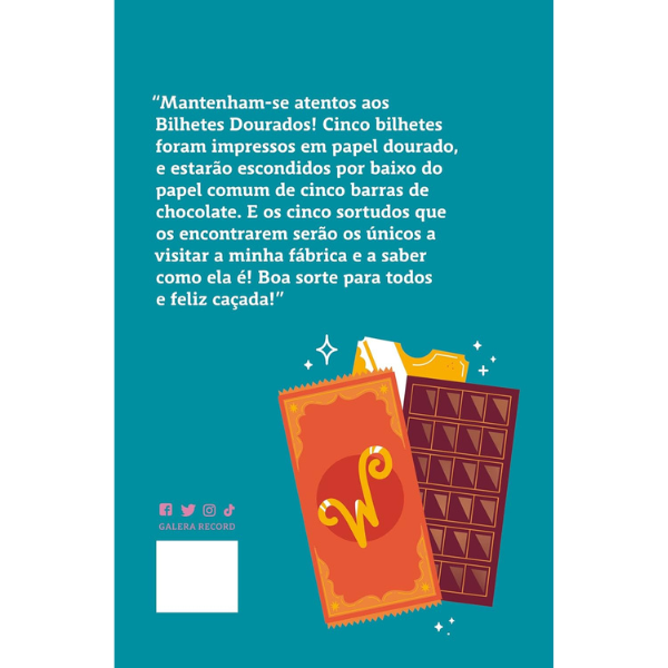 Contracapa do livro A Fantástica Fábrica de Chocolate