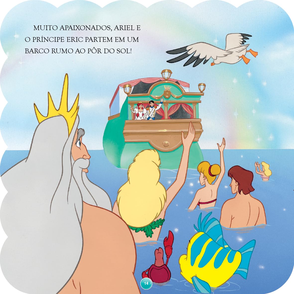 Página do livro A Pequena Sereia