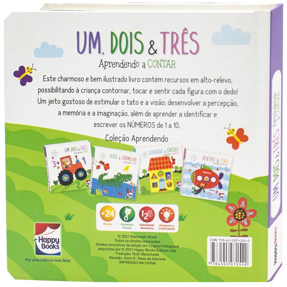 Contracapa do livro Um, dois e três