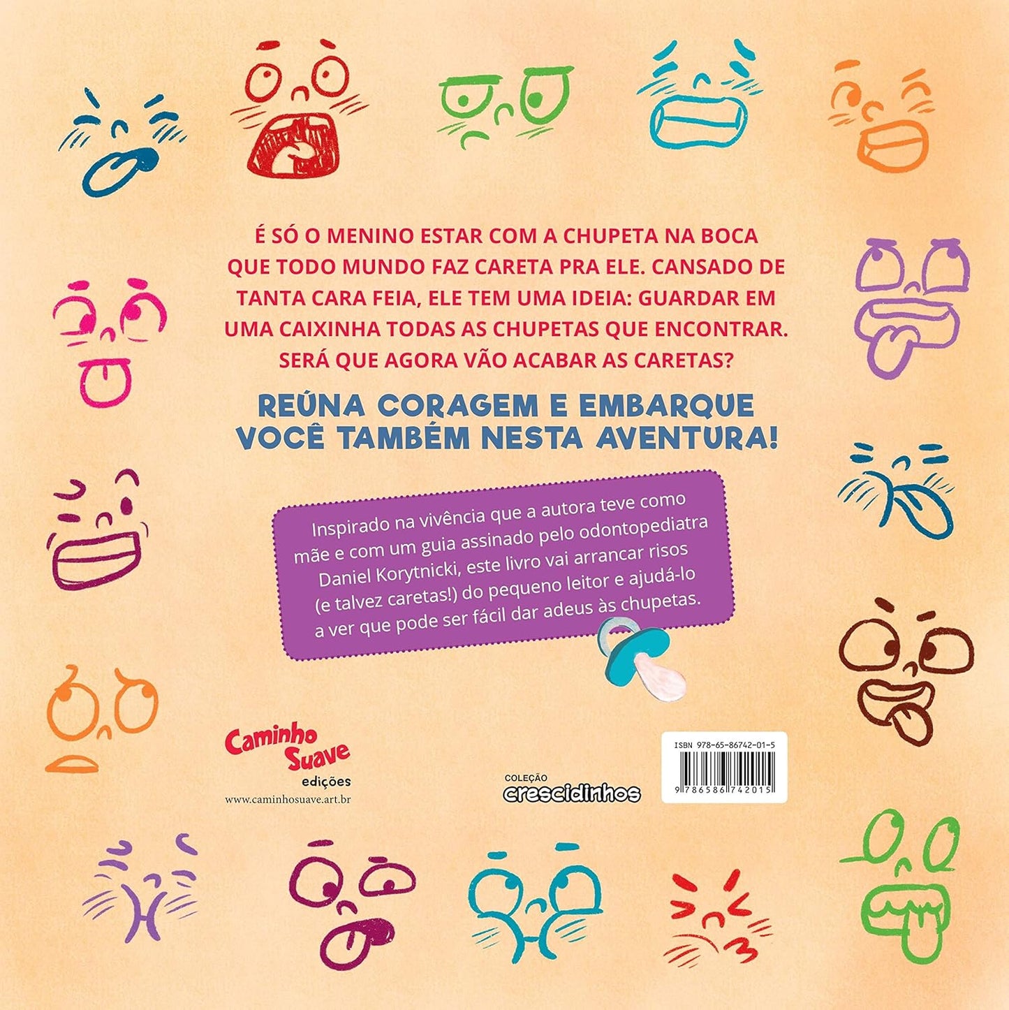 Contracapa do livro Careta pra chupeta!