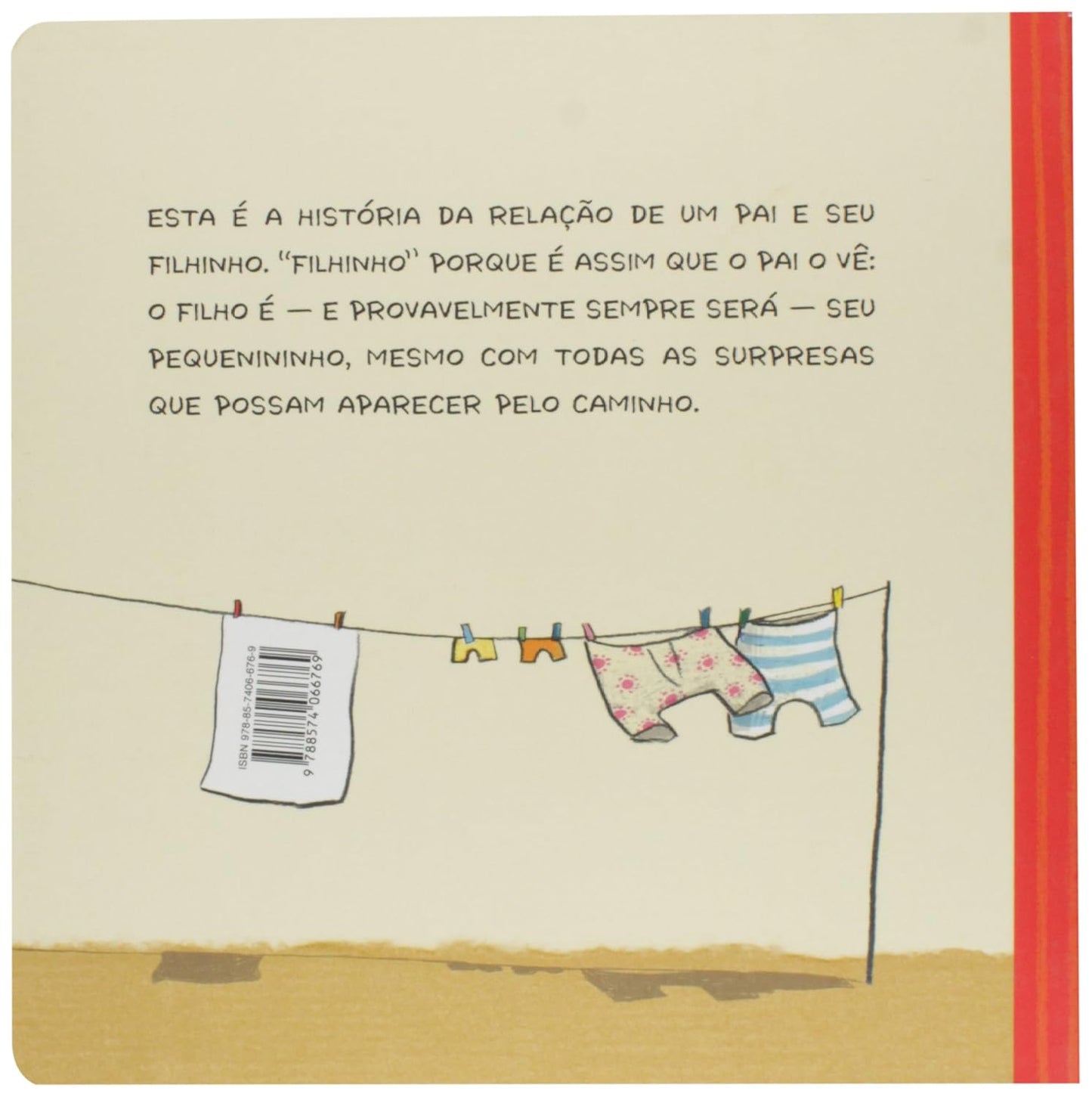 Contracapa do livro Eu grande você pequenininho