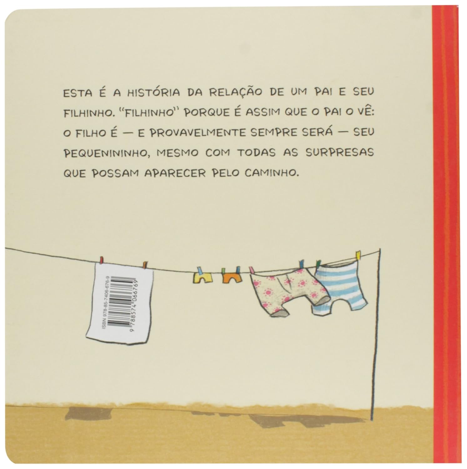 Contracapa do livro Eu grande você pequenininho