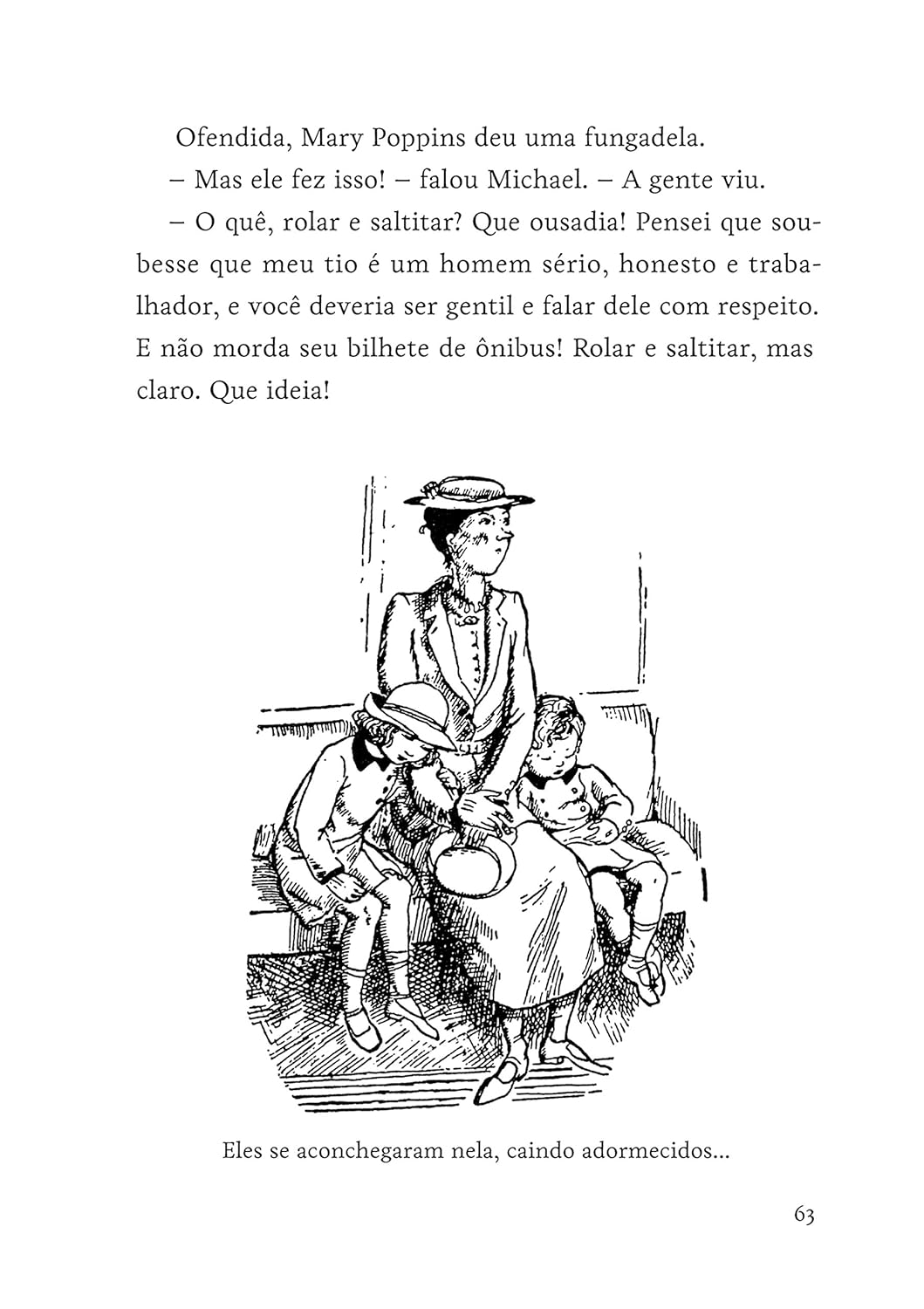 Página do livro Mary Poppins