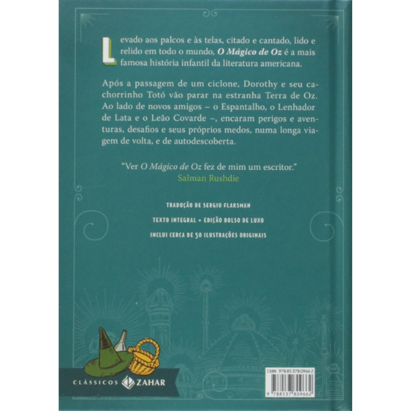 Contracapa do livro O mágico de Oz