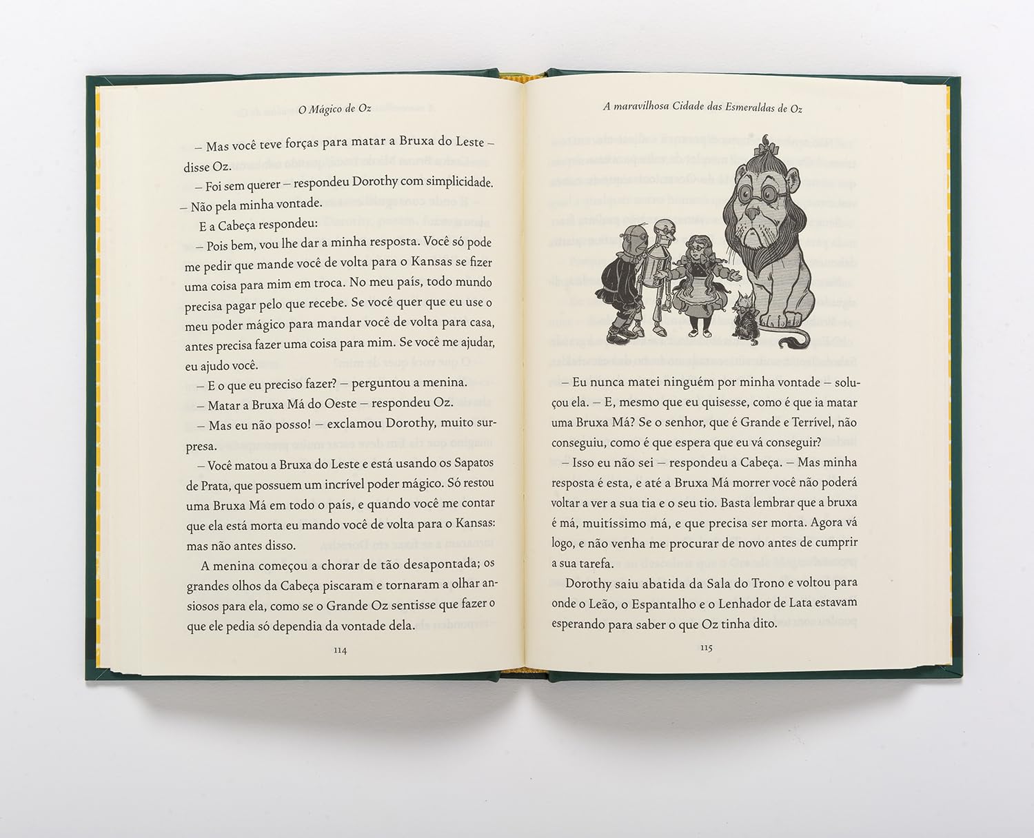 Páginas do livro O mágico de Oz