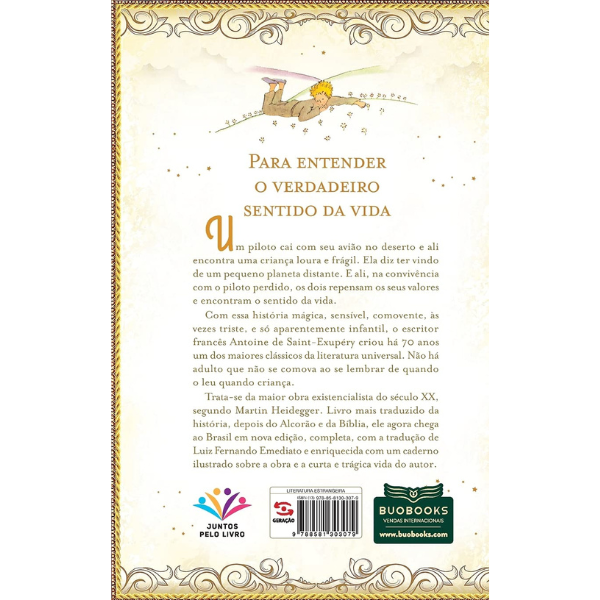 Contracapa do livro O pequeno príncipe