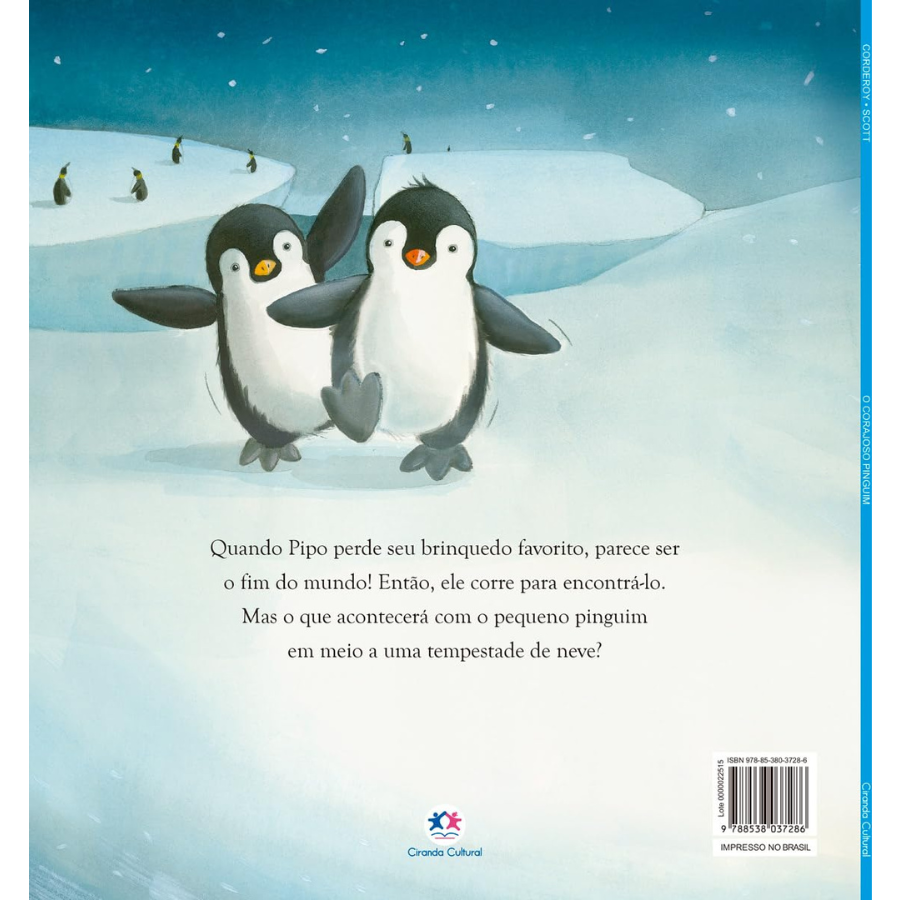 Contracapa do livro O corajoso pinguim