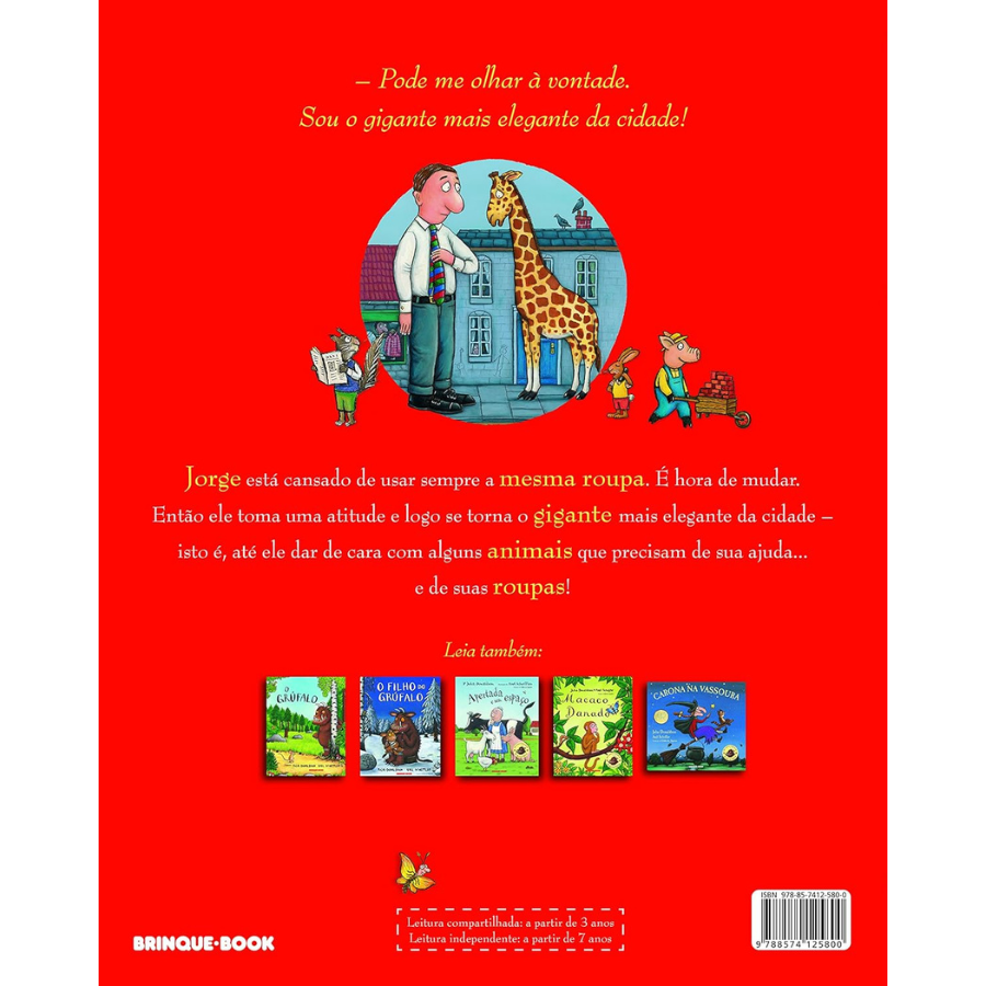 Contracapa do livro O gigante mais elegante da cidade