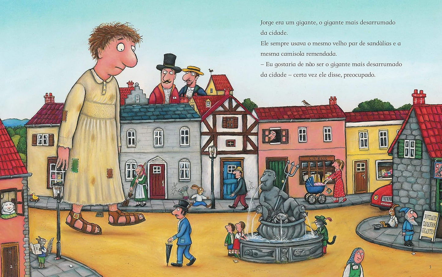Página do livro O gigante mais elegante da cidade