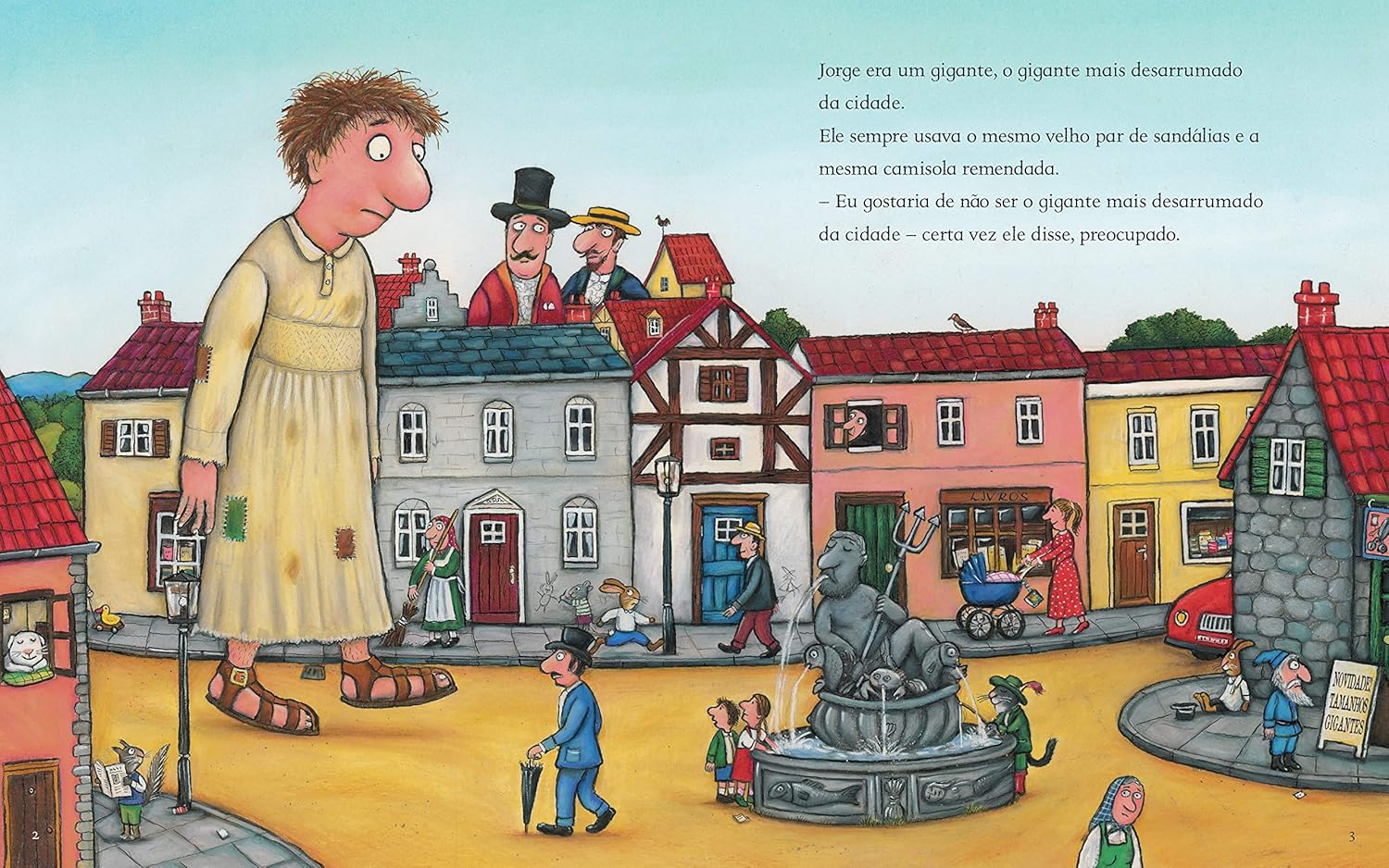 Página do livro O gigante mais elegante da cidade
