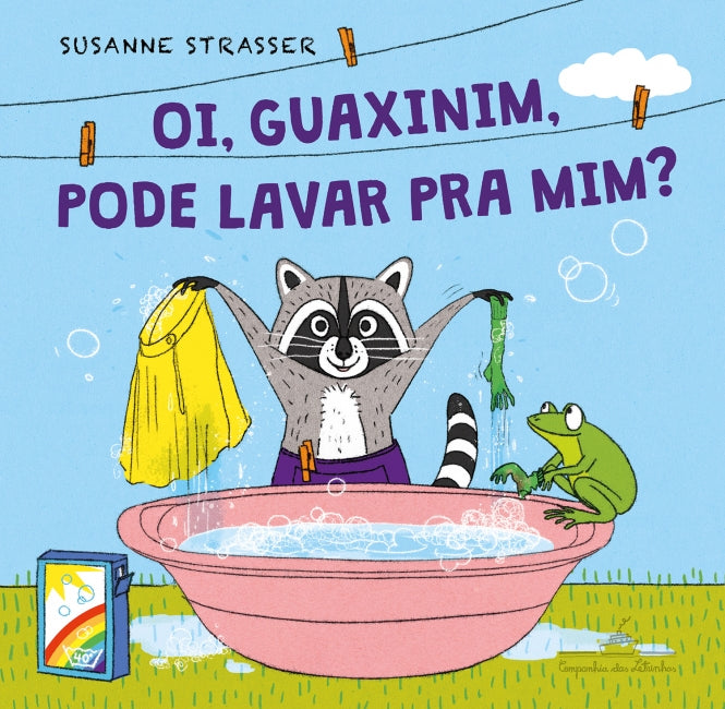 Capa do livro Oi guaxinim, pode lavar pra mim?