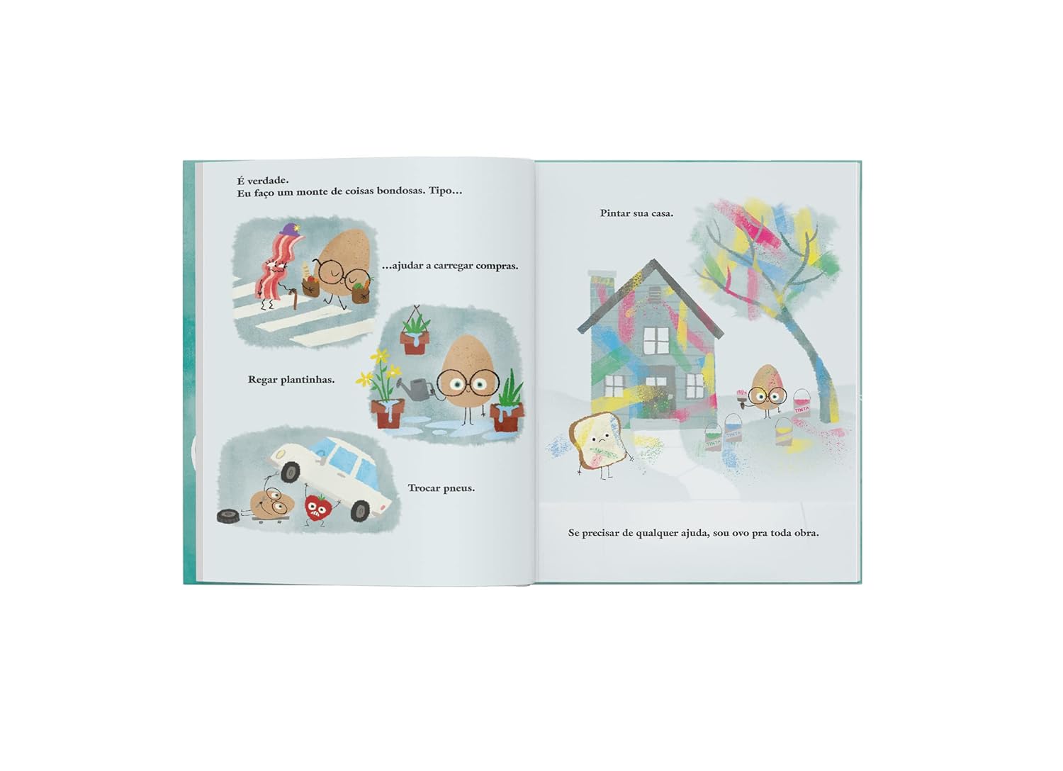 Página do livro O ovo bonzinho