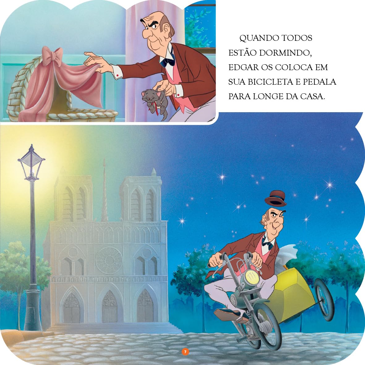 Página do livro Os Aristogatas