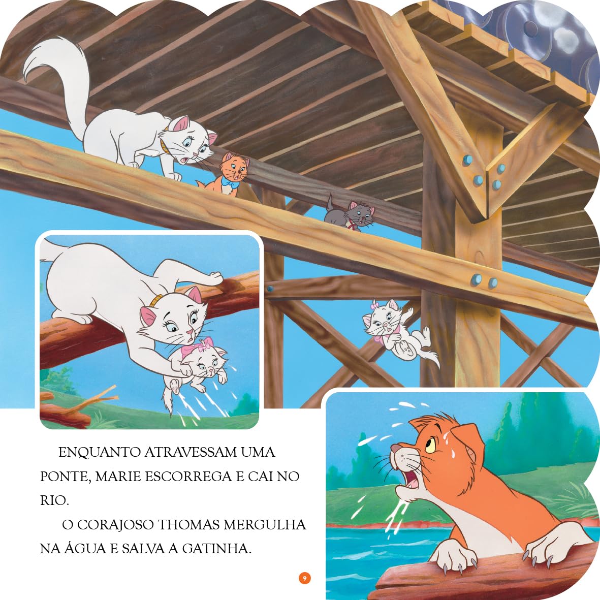 Página do livro Os Aristogatas