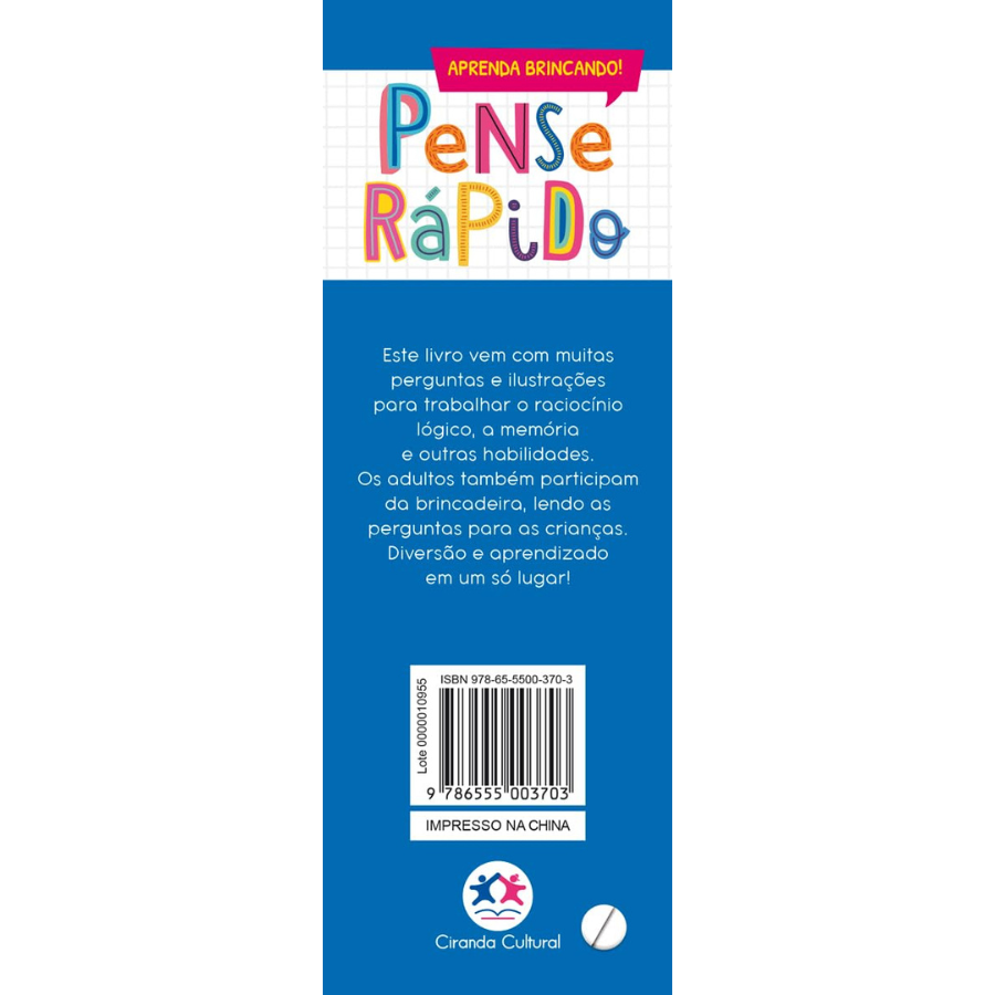 Contracapa do livro Pense Rápido