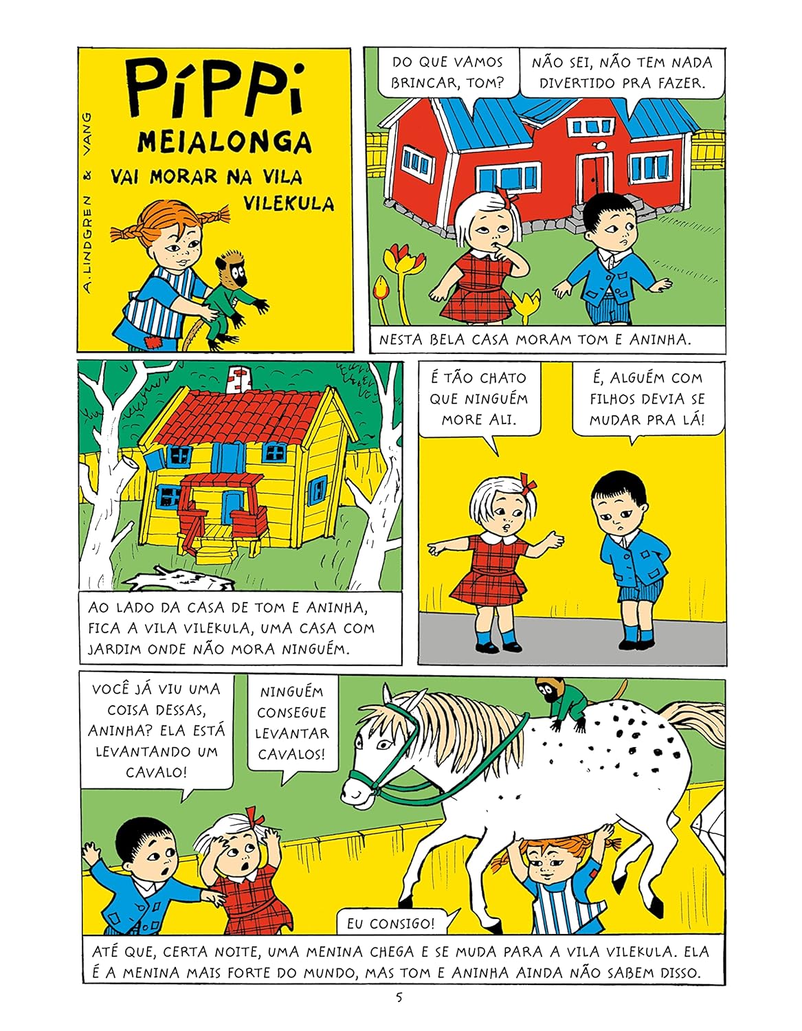 Páginas do livro Píppi Meialonga