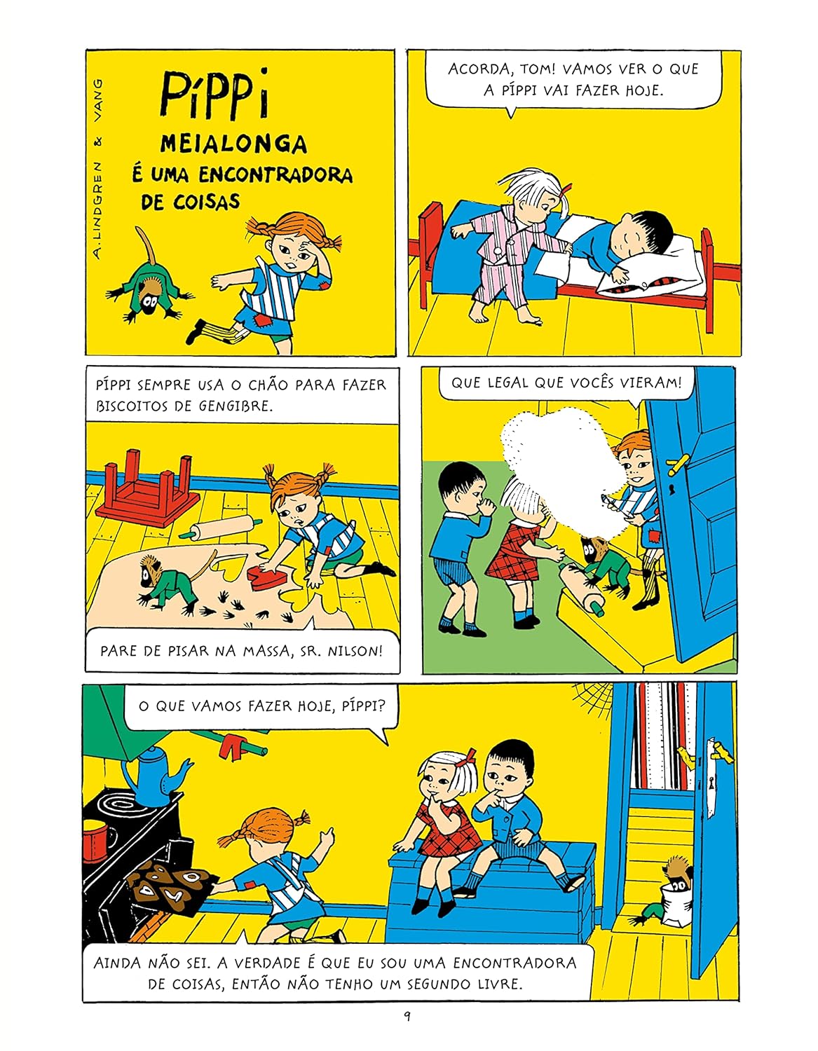 Páginas do livro Píppi Meialonga