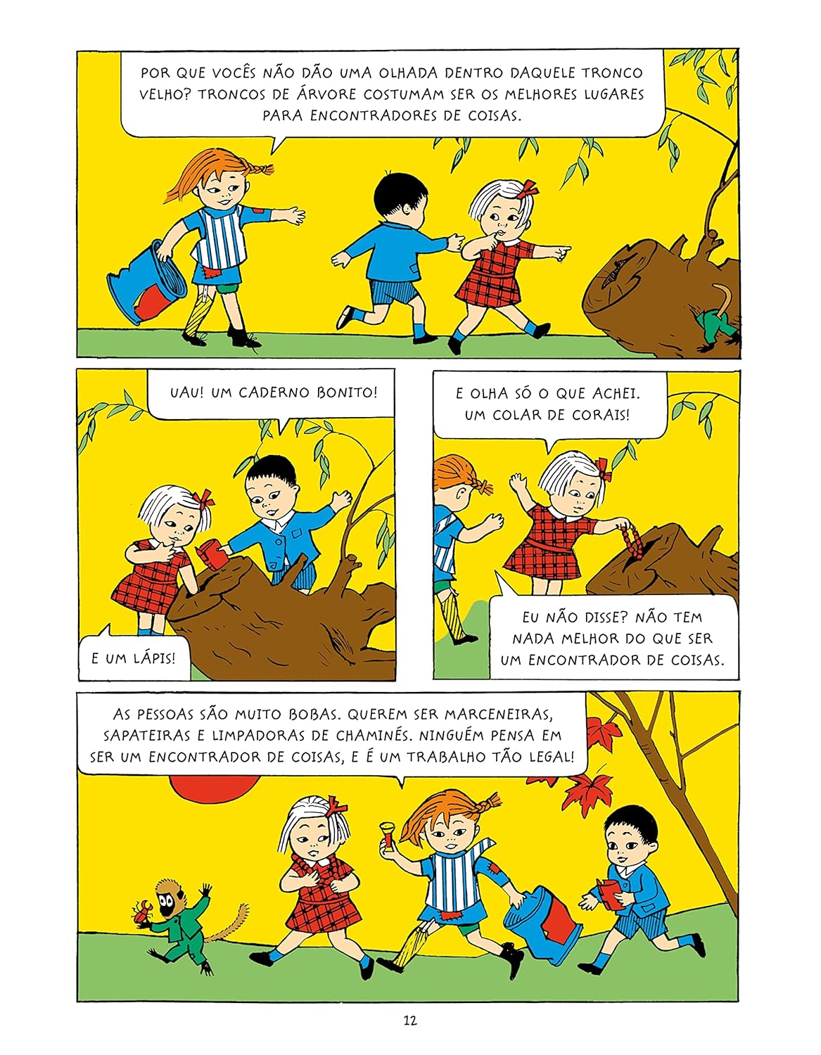 Páginas do livro Píppi Meialonga