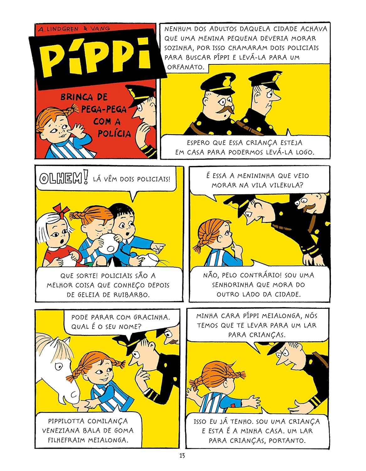 Páginas do livro Píppi Meialonga