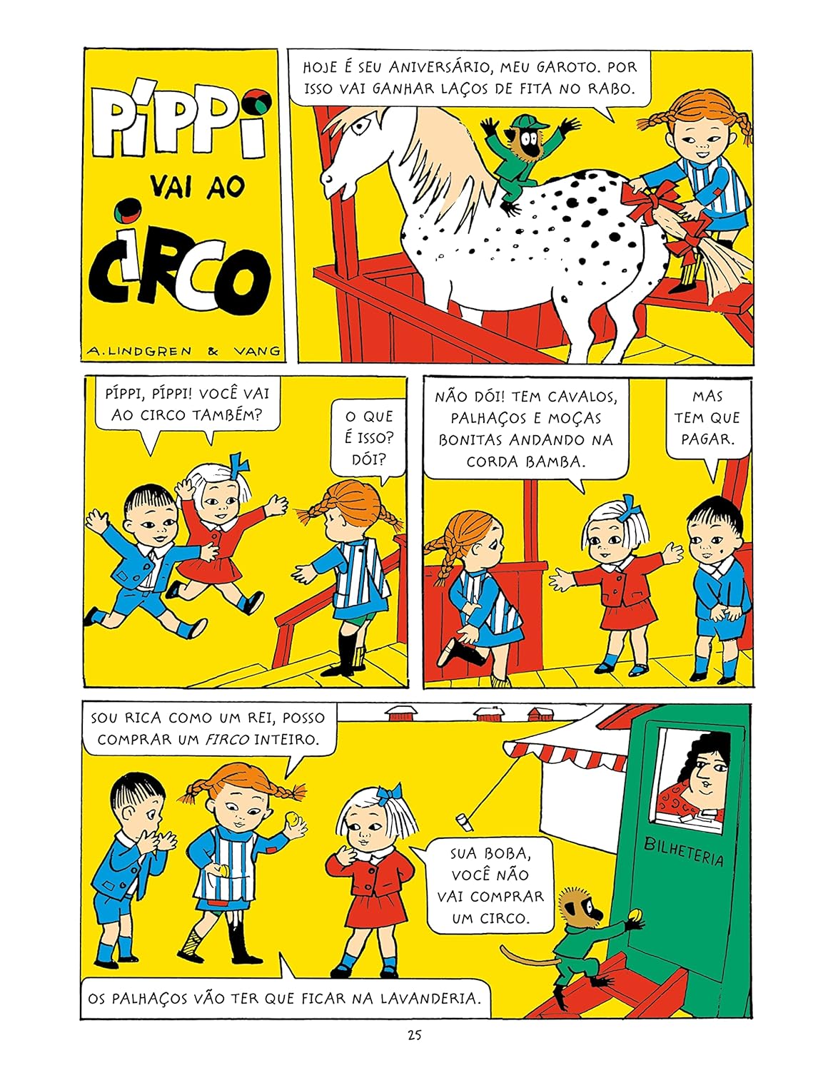 Páginas do livro Píppi Meialonga