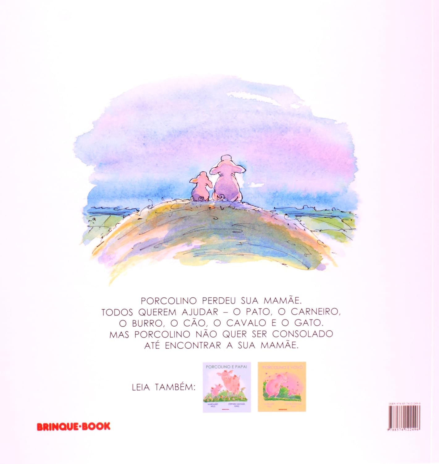 Contracapa do livro Porcolino e Mamãe