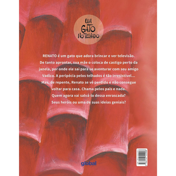 Contracapa do livro Um gato no telhado