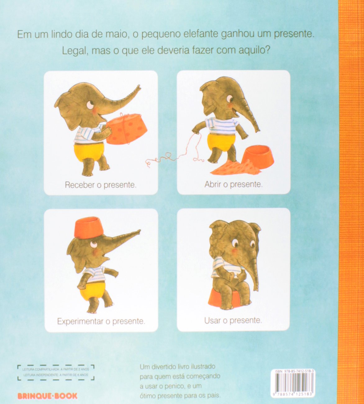 Contracapa do livro um presente incrível